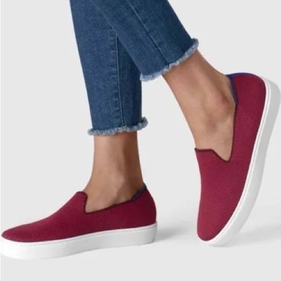 Rothy's Slip On Sneaker Garnet - Picture 1 of 9